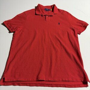 Polo Ralph Lauren Polo Shirt Mens XLTG Tall Red Short Sleeve Pony Cotton